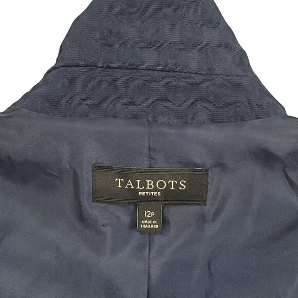 Talbots 12 Petite 12P Jacket Coat Chunky Button Textured Preppy Peter Pan - Picture 3 of 10